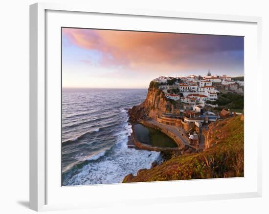 Portugal, Sintra, Azehas Do Mar, Overview of Town at Dusk-Shaun Egan-Framed Photographic Print