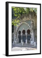 Portugal, Sintra, Natural Water Spring Surrounded by Decorative Tile-Jim Engelbrecht-Framed Photographic Print