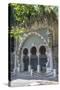 Portugal, Sintra, Natural Water Spring Surrounded by Decorative Tile-Jim Engelbrecht-Stretched Canvas