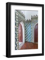 Portugal, Sintra, Sintra National Palace, Geometric Ceramic Tile Mural-Lisa S. Engelbrecht-Framed Photographic Print