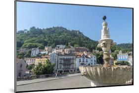 Portugal, Sintra, Sintra Palace Fountain Overlooking the Main Square-Jim Engelbrecht-Mounted Photographic Print