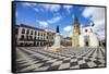 Portugal, Tomar, Main Square of Tomar During Festival the Festa Dos Tabuleiros-Terry Eggers-Framed Stretched Canvas