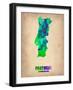 Portugal Watercolor Map-NaxArt-Framed Art Print