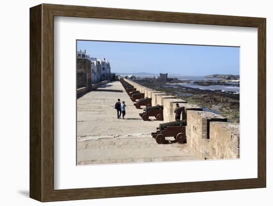 Portuguese Cannons Along the Ramparts, Essaouira, Atlantic Coast, Morocco, North Africa, Africa-Stuart Black-Framed Photographic Print