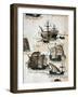 Portuguese Caravels from Memory of Armadas That from Portugal Passed to India-null-Framed Giclee Print