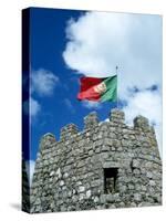 Portuguese Flag on Tower of Castelo dos Mouros, Portugal-Merrill Images-Stretched Canvas