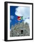 Portuguese Flag on Tower of Castelo dos Mouros, Portugal-Merrill Images-Framed Photographic Print