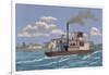 Portuguese Gunboat Commanded by Major Serpa Pinto, at the Mouth of the Zambezi River, 19th-null-Framed Giclee Print