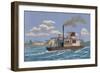 Portuguese Gunboat Commanded by Major Serpa Pinto, at the Mouth of the Zambezi River, 19th-null-Framed Giclee Print