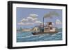 Portuguese Gunboat Commanded by Major Serpa Pinto, at the Mouth of the Zambezi River, 19th-null-Framed Giclee Print