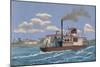 Portuguese Gunboat Commanded by Major Serpa Pinto, at the Mouth of the Zambezi River, 19th-null-Mounted Giclee Print