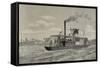 Portuguese Gunboat Commanded by Major Serpa Pinto, at the Mouth of the Zambezi River.-null-Framed Stretched Canvas