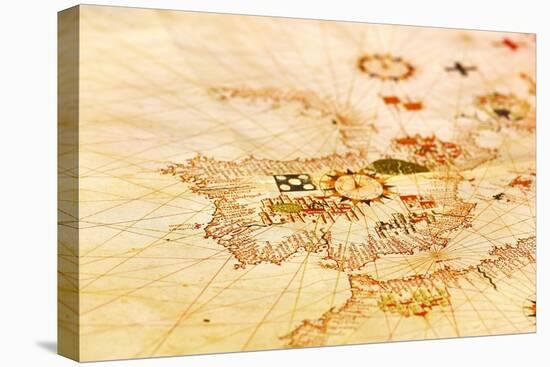 Portuguese Old Map-inaquim-Stretched Canvas