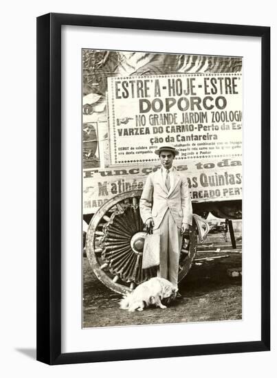 Portuguese Singing Dog Act-null-Framed Art Print