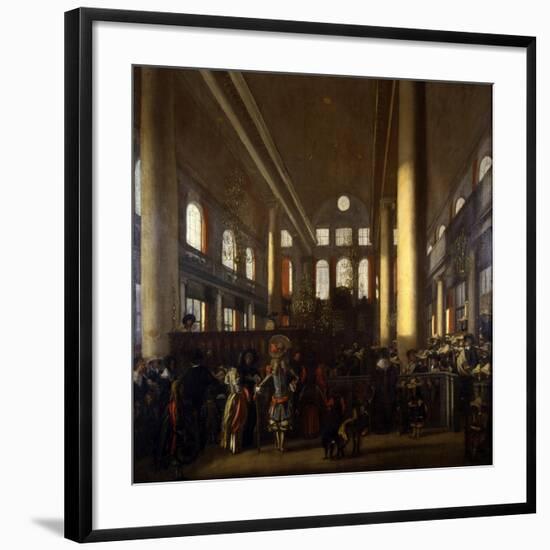 Portuguese Synagogue in Amsterdam, C.1680-Emanuel de Witte-Framed Giclee Print