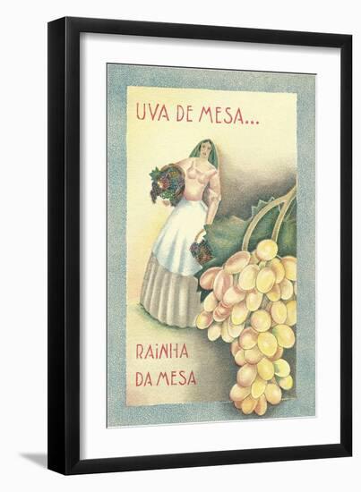 Portuguese Table Grape Label-null-Framed Art Print