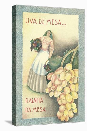 Portuguese Table Grape Label-null-Stretched Canvas