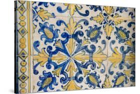 Portuguese Tiles, Jesuit Cathedral Basilica, Salvador, Bahia, Brazil,-Cindy Miller Hopkins-Stretched Canvas