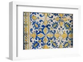 Portuguese Tiles, Jesuit Cathedral Basilica, Salvador, Bahia, Brazil,-Cindy Miller Hopkins-Framed Photographic Print