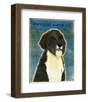 Portuguese Water Dog-John W^ Golden-Framed Art Print