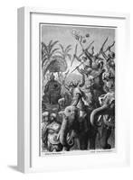 Porus's War Elephants-H Lentemann-Framed Art Print