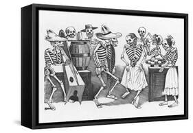 Posada: Happy Dance-Jose Guadalupe Posada-Framed Stretched Canvas