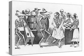 Posada: Happy Dance-Jose Guadalupe Posada-Stretched Canvas