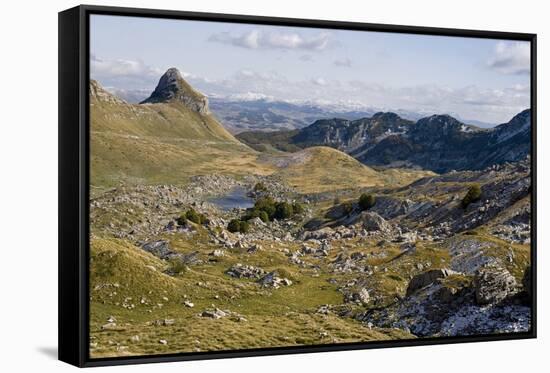 Poscenska Valley, Snow on Distant Mountains, Durmitor Np, Montenegro, October 2008-Radisics-Framed Stretched Canvas