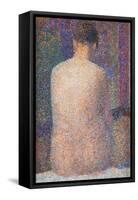 Pose from the Back-Georges Seurat-Framed Stretched Canvas