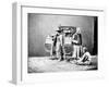 Posed Portrait of a Street Food Seller, C.1875-William Saunders-Framed Premium Photographic Print