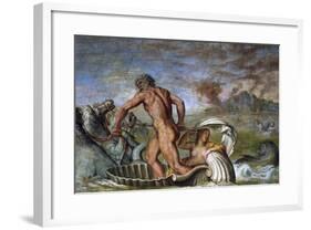 Poseidon and the Nereids in the Hall of Cupid and Psyche of Palazzo Odescalchi at Bassano Romano-null-Framed Giclee Print