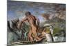 Poseidon and the Nereids in the Hall of Cupid and Psyche of Palazzo Odescalchi at Bassano Romano-null-Mounted Giclee Print