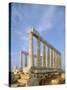 Poseidon Temple  in the evening light in  Sounion National Park, Attica, Greece-Rainer Hackenberg-Stretched Canvas