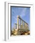 Poseidon Temple  in the evening light in  Sounion National Park, Attica, Greece-Rainer Hackenberg-Framed Photographic Print