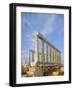 Poseidon Temple  in the evening light in  Sounion National Park, Attica, Greece-Rainer Hackenberg-Framed Photographic Print