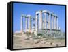 Poseidon Temple in the Sounion National Park,  Attica, Greece-Rainer Hackenberg-Framed Stretched Canvas