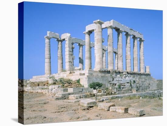 Poseidon Temple in the Sounion National Park,  Attica, Greece-Rainer Hackenberg-Stretched Canvas