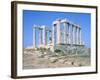 Poseidon Temple in the Sounion National Park,  Attica, Greece-Rainer Hackenberg-Framed Photographic Print