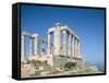 Poseidon Temple in the Sounion National Park, Greece, Attica-Rainer Hackenberg-Framed Stretched Canvas
