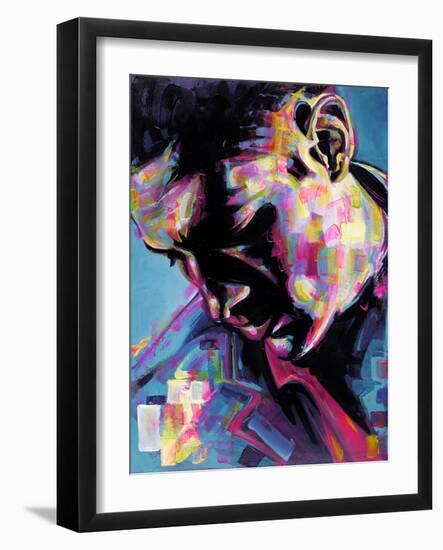 Poser-James Grey-Framed Art Print