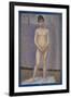 Poseuse de face-model, front view. Oil on canvas (1887) 25 x 16 cm R. F. 1947-13.-Georges Seurat-Framed Giclee Print