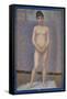 Poseuse de face-model, front view. Oil on canvas (1887) 25 x 16 cm R. F. 1947-13.-Georges Seurat-Framed Stretched Canvas