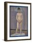Poseuse de face-model, front view. Oil on canvas (1887) 25 x 16 cm R. F. 1947-13.-Georges Seurat-Framed Giclee Print