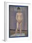 Poseuse de face-model, front view. Oil on canvas (1887) 25 x 16 cm R. F. 1947-13.-Georges Seurat-Framed Giclee Print