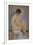 Poseuse de profil-Sitting model, profile, 1887 Sketch for " Les poseuses" -the models.-Georges Seurat-Framed Giclee Print