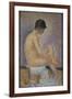 Poseuse de profil-Sitting model, profile, 1887 Sketch for " Les poseuses" -the models.-Georges Seurat-Framed Giclee Print