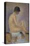 Poseuse de profil-Sitting model, profile, 1887 Sketch for " Les poseuses" -the models.-Georges Seurat-Stretched Canvas