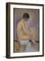 Poseuse de profil-Sitting model, profile, 1887 Sketch for " Les poseuses" -the models.-Georges Seurat-Framed Giclee Print