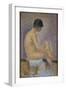 Poseuse de profil-Sitting model, profile, 1887 Sketch for " Les poseuses" -the models.-Georges Seurat-Framed Giclee Print