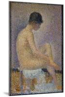 Poseuse de profil-Sitting model, profile, 1887 Sketch for " Les poseuses" -the models.-Georges Seurat-Mounted Giclee Print